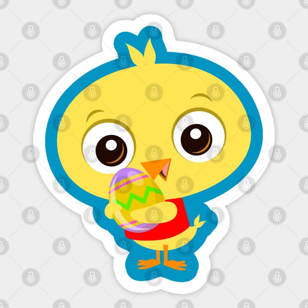 easter baby chick Sticker by richhwalsh